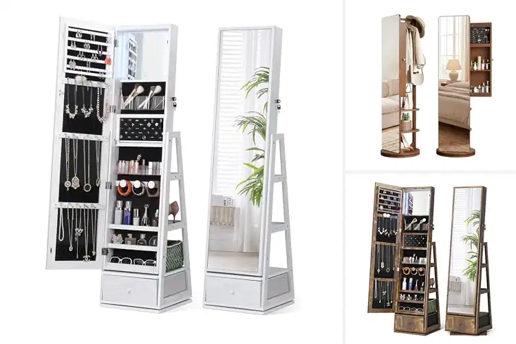 Detailed view of Best 360 Degree Swivel Jewelry Armoire