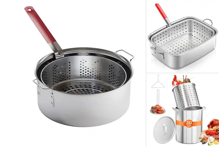 Detailed view of Best Aluminum Fryer Pots