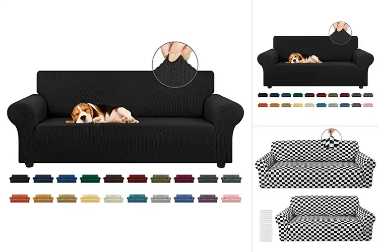 Detailed view of Best Checked Sofa Covers