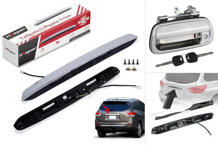 Detailed view of Best Chrome Liftgate Handles