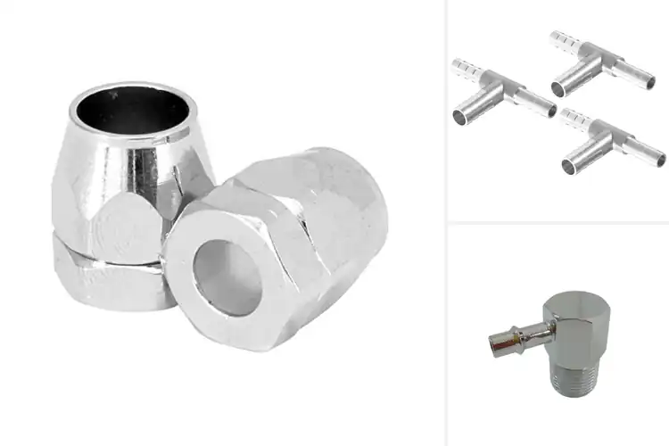 Detailed view of Best Chrome Vacuum Line Fitting