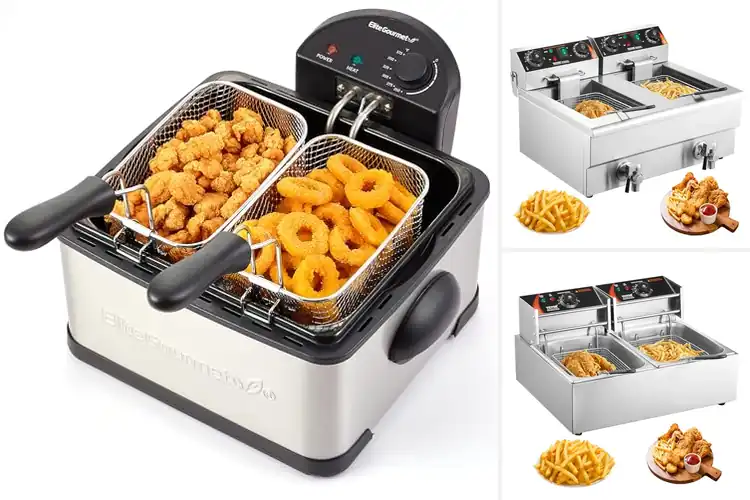 Detailed view of Best Dual Basket Deep Fryer Sets: Fry Twice as Nice