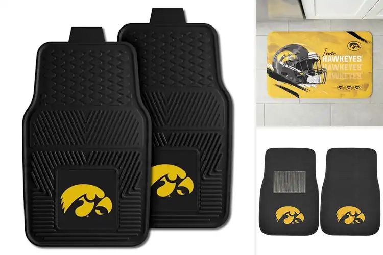 Detailed view of Best Iowa Hawkeyes Floor Mats