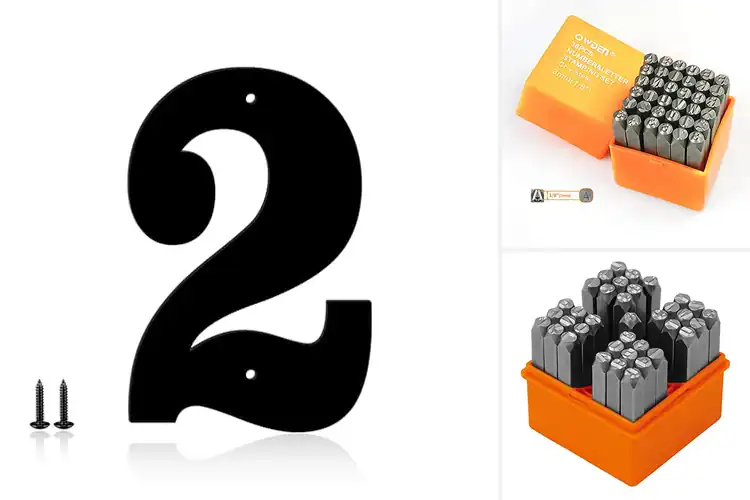 Detailed view of Best Metal Numbers Letters