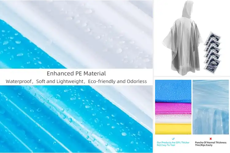 Detailed view of Best Plus Size Rain Ponchos for Comfy All‑Weather Protection