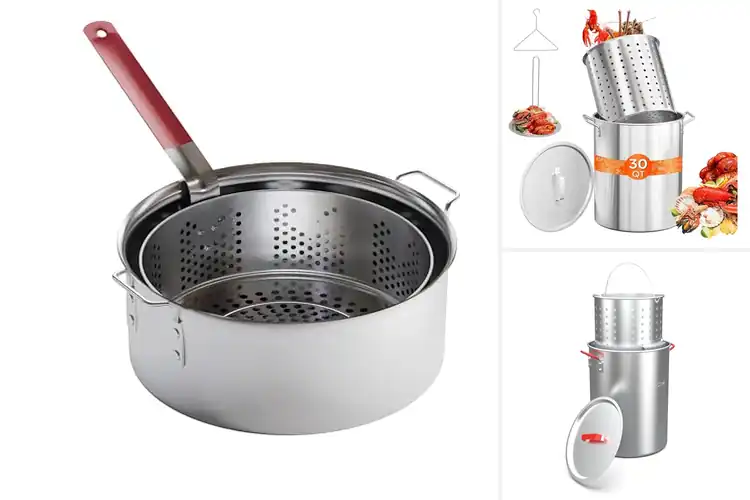 Detailed view of Best Premium Aluminum Pot Fryer