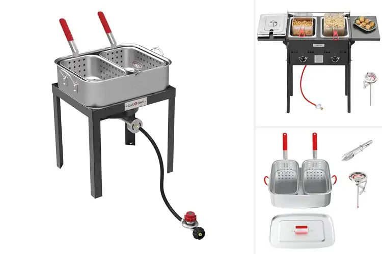 Detailed view of Best Two Basket Outdoor Fryer